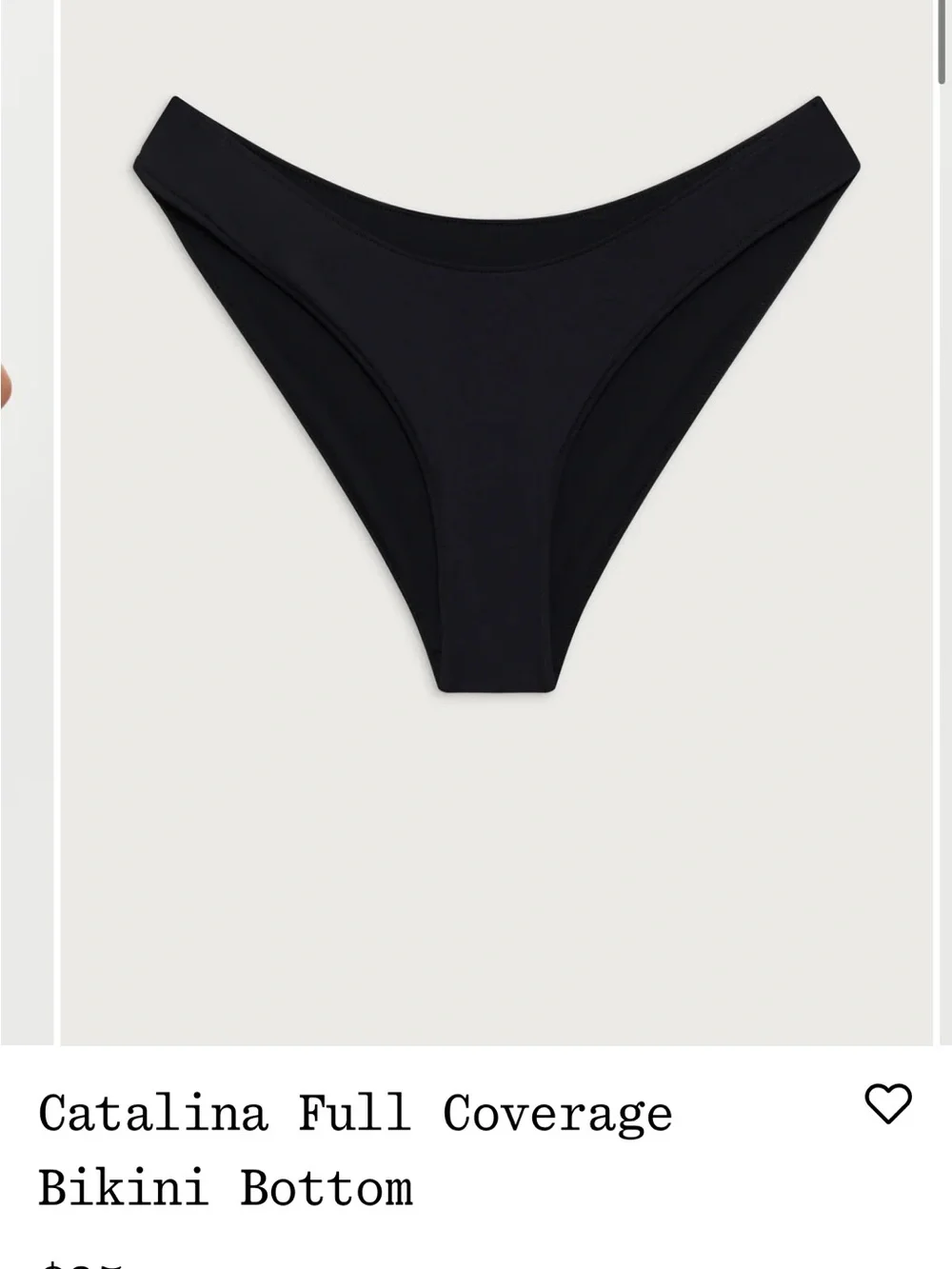 Frankie's Bikinis Black Catalina Full Coverage Bikini Bottom